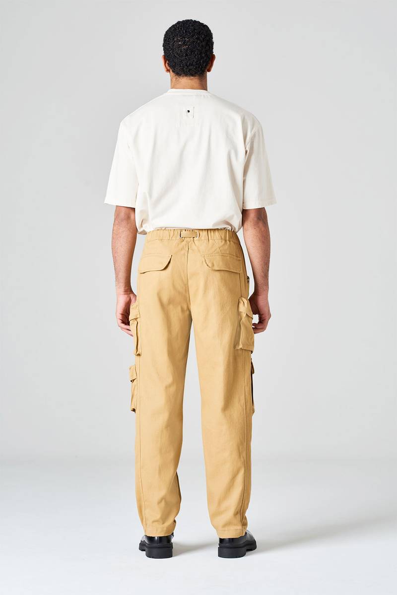 White Sand Pantalone Cargo In Bull Denim Di Cotone
