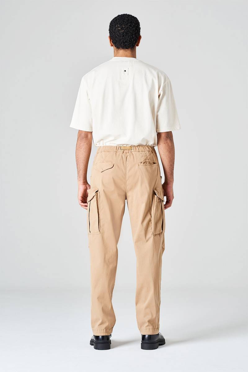 White Sand Pantalone Cargo In Raso Di Cotone