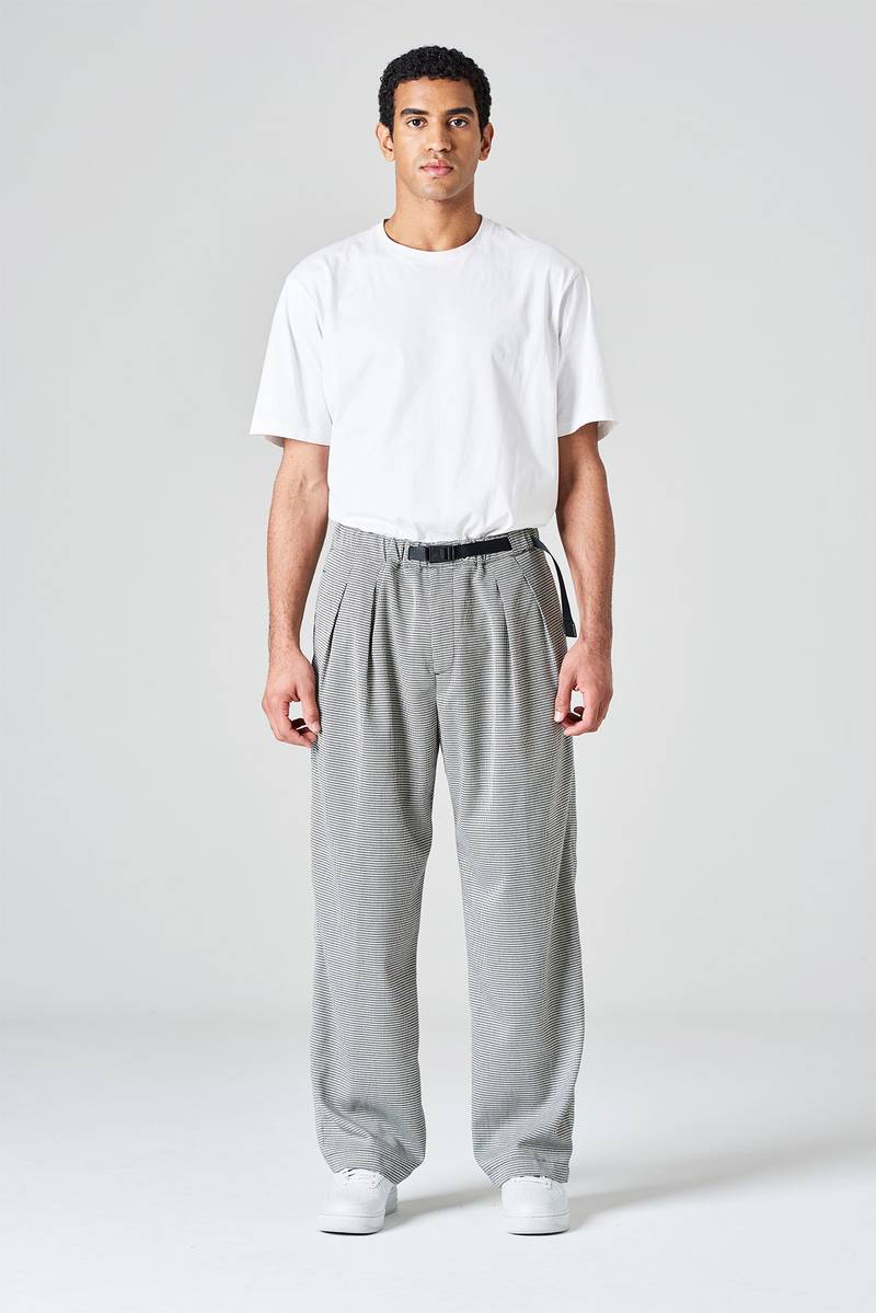 White Sand Pantalone Gamba Larga In Flanella