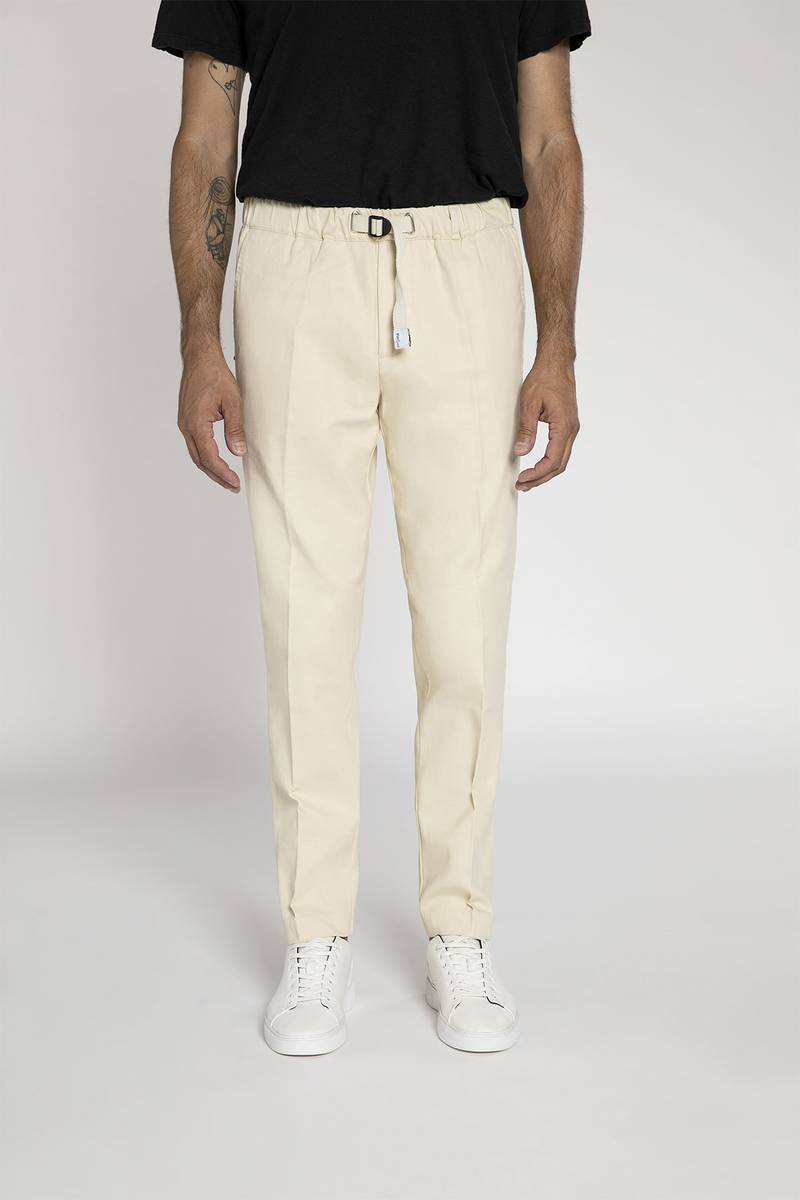 White Sand Pantalone In Cotone