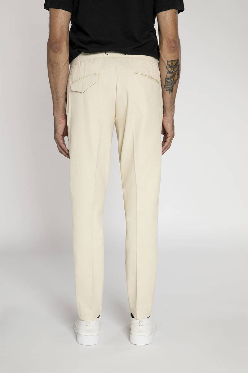 White Sand Pantalone In Cotone