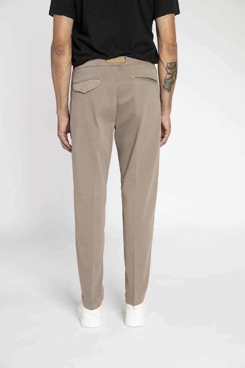 White Sand Pantalone In Cotone Stretch