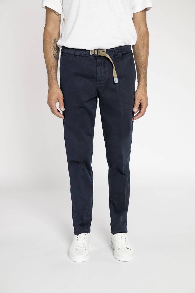 White sand Pantalone in cotone stretch