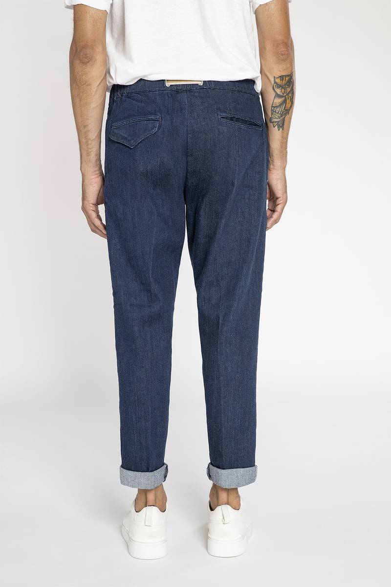 White Sand Pantalone In Denim Cimosato