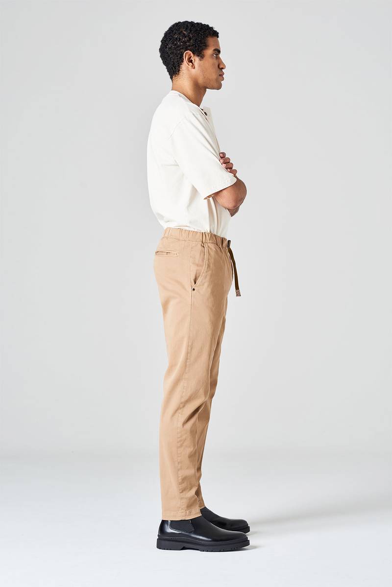 White Sand Pantalone In Gabardina
