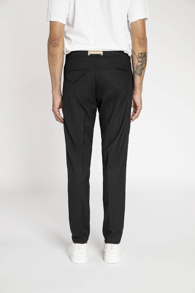 White Sand Pantalone In Tessuto Effetto Lana