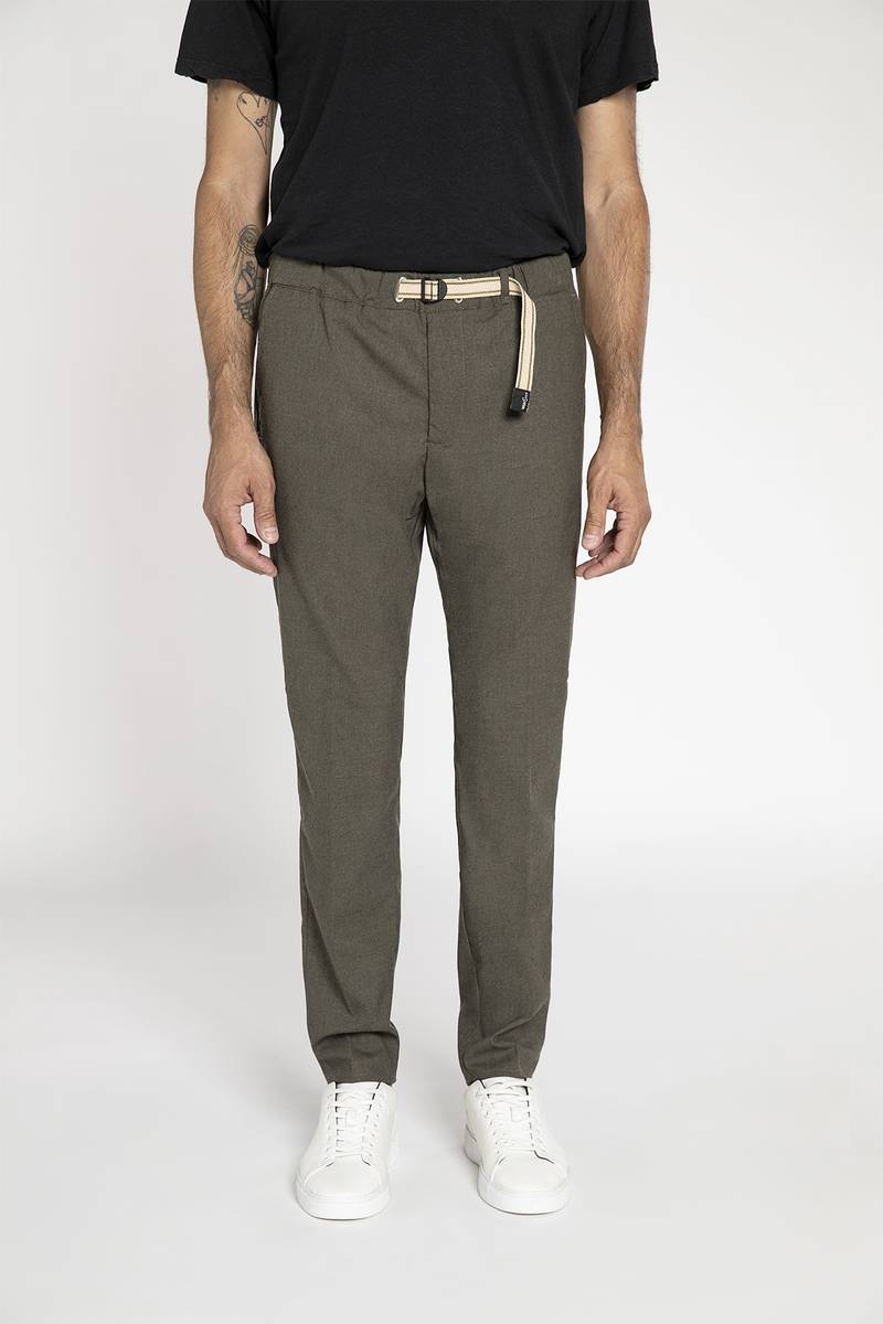 White Sand Pantalone In Tessuto Effetto Lana