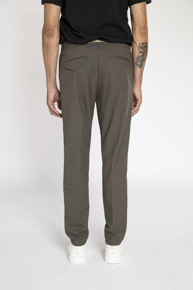 White Sand Pantalone In Tessuto Effetto Lana