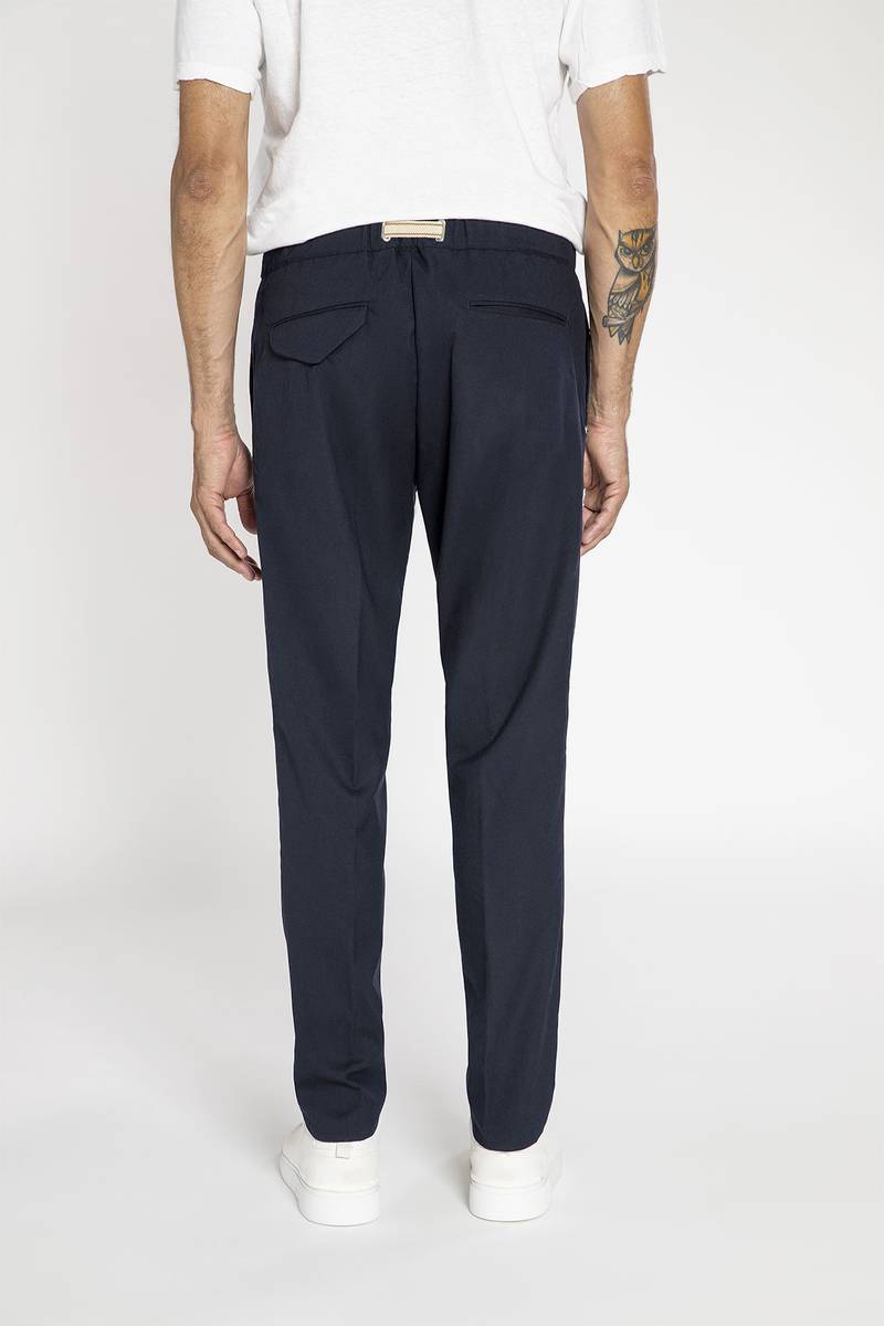 White Sand Pantalone In Tessuto Effetto Lana