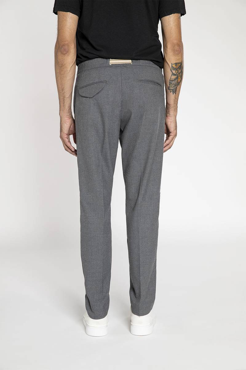 White Sand Pantalone In Tessuto Effetto Lana