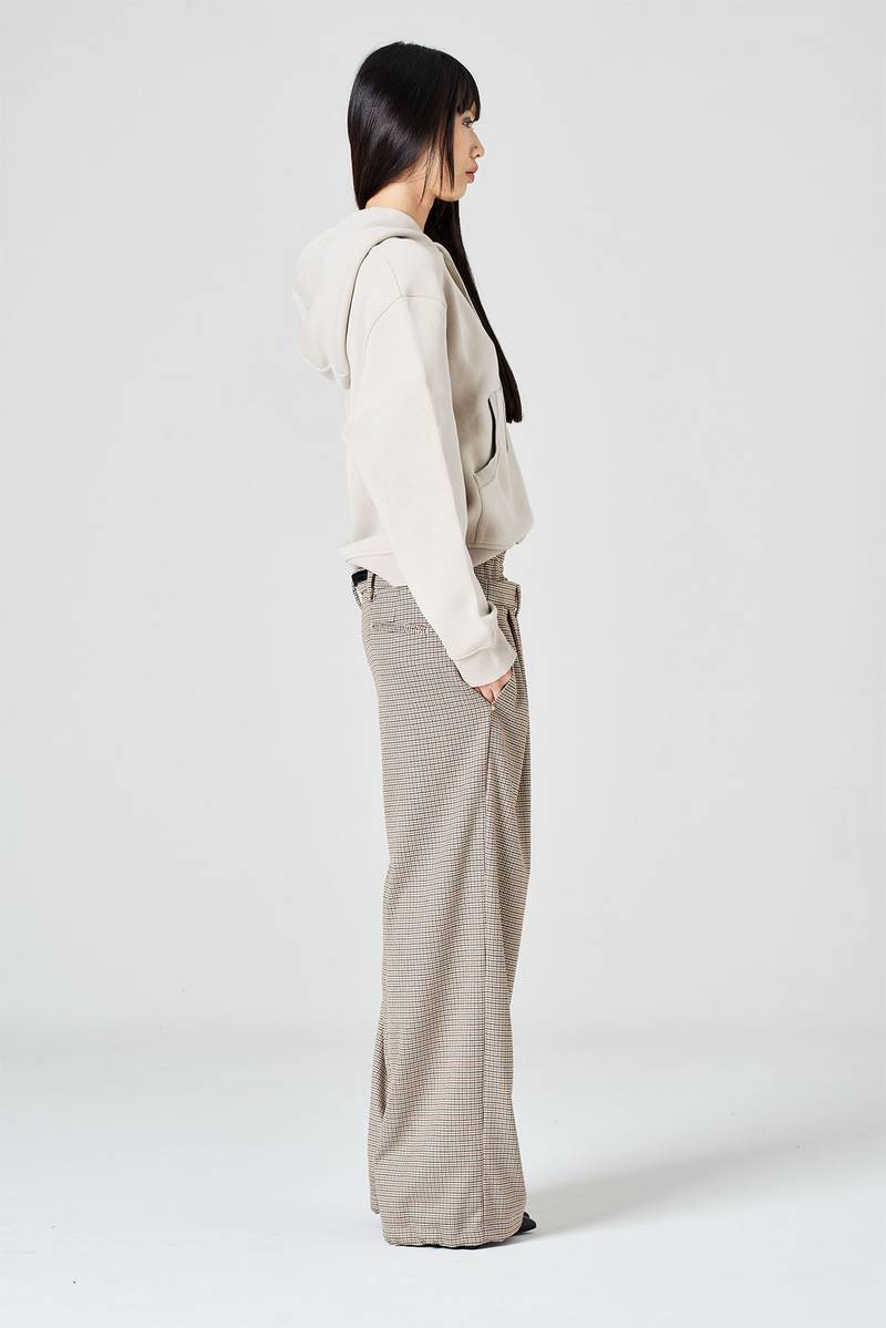 White Sand Pantalone Palazzo Con Doppia Vita Alta