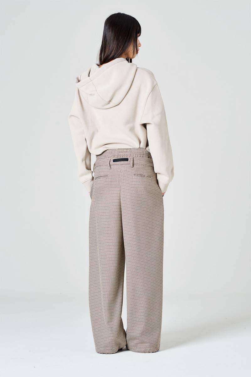 White Sand Pantalone Palazzo Con Doppia Vita Alta