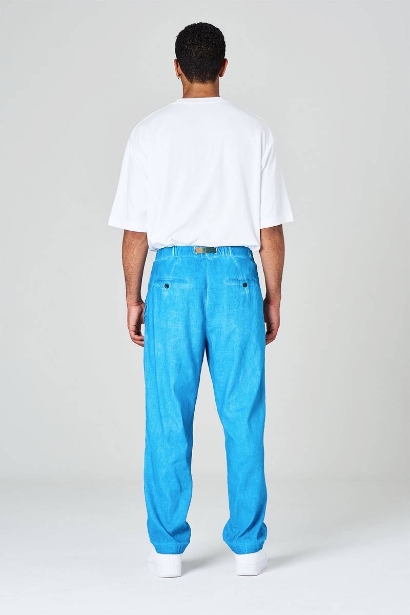 White Sand Pantaloni In Cotone Lino Elasticizzato