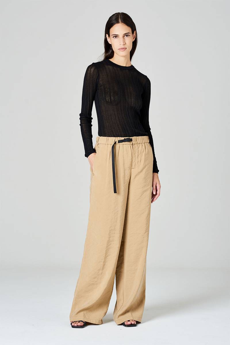 White sand Pantaloni palazzo in modal