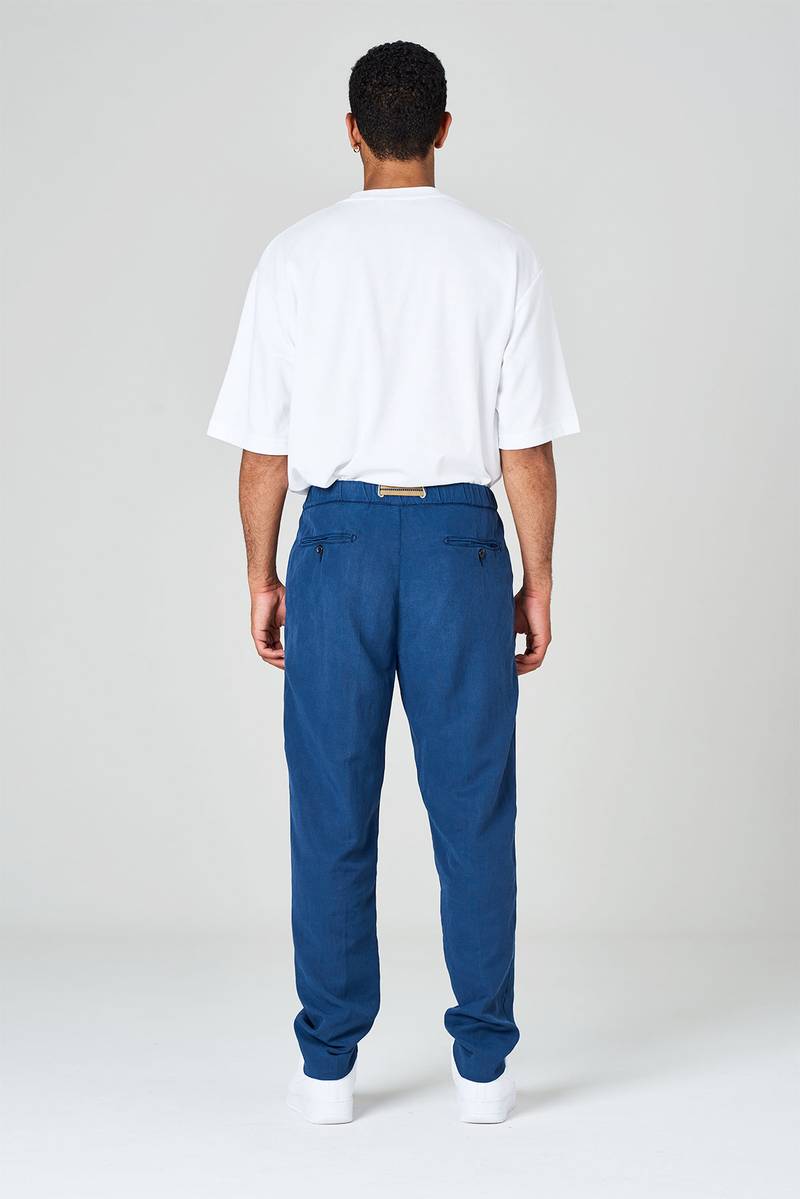 White Sand Tuta Slim Lino