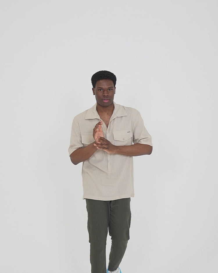 Why not brand Camicia Mezza Manica 3 Bottoni Collo Ampio