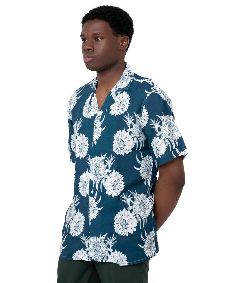 Why Not Brand Camicia Mezza Manica Con Fiori Collo Bowling