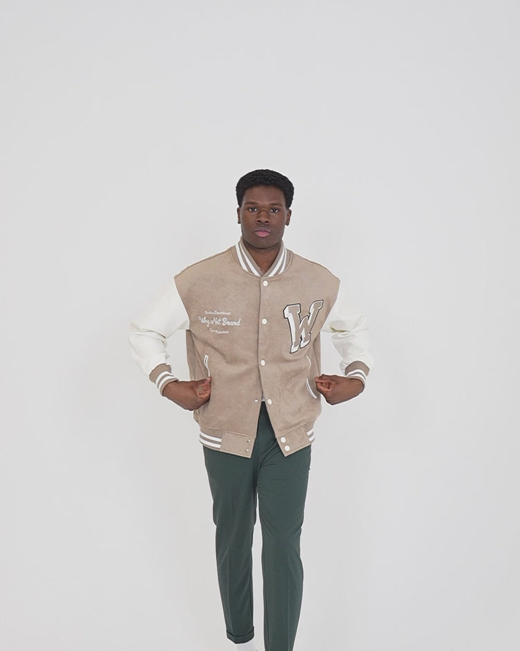 Why not brand Giacca con Patch Ricamato a mano e Slogan Cucito