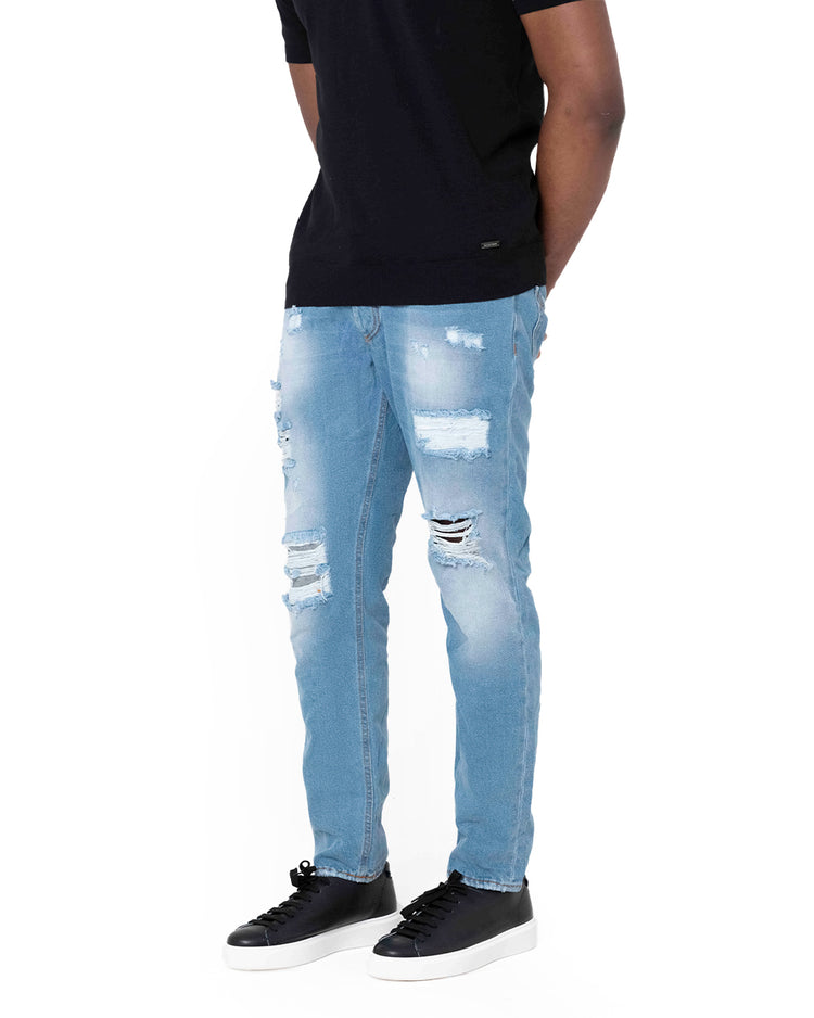 Why Not Brand Jeans Tela Fissa Con Abrasioni E Vestibilità Slim