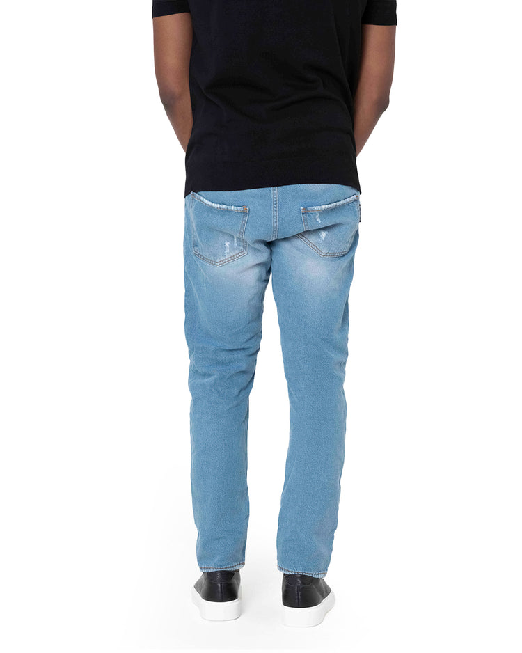 Why Not Brand Jeans Tela Fissa Con Abrasioni E Vestibilità Slim