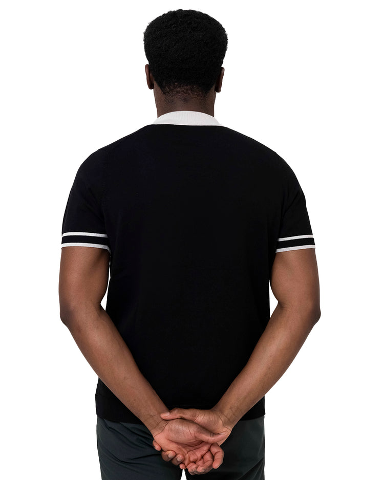 Why Not Brand Polo Tre Bottoni Con Collo E Polsino Manica A Contrasto