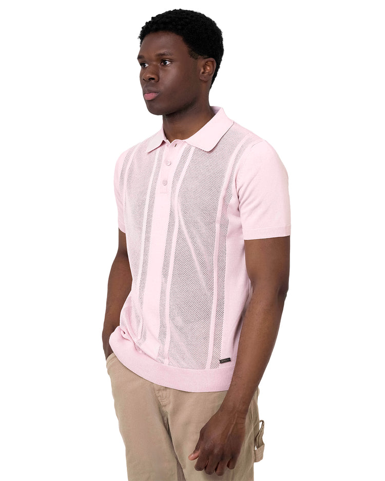 Why Not Brand Polo Tre Bottoni Con Fantasia Tono Du Tono