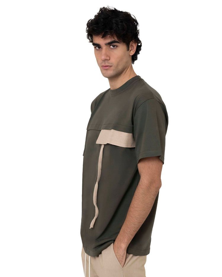 Why Not Brand T-Shirt Girocollo Con Applicazione Sfilacciata
