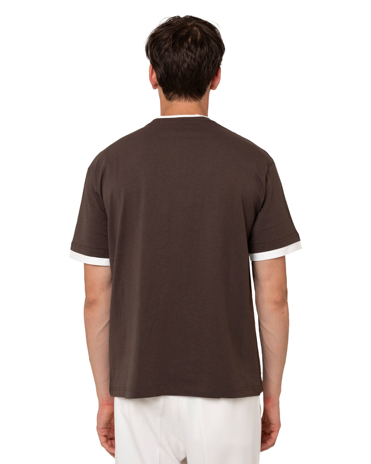 Why Not Brand T-shirt Girocollo Con Bordini A Contrasto