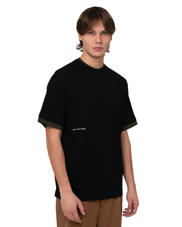 Why Not Brand T-shirt Girocollo Con Bordini A Contrasto