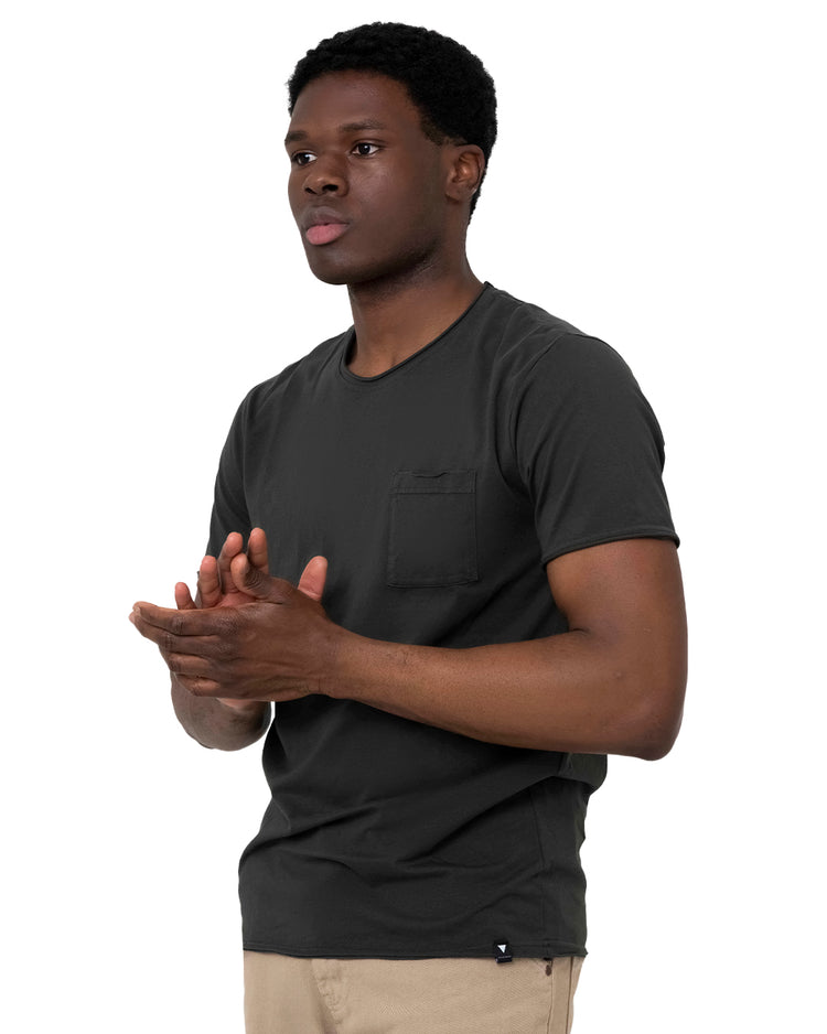 Why Not Brand T-Shirt Girocollo Con Taschino Sottile Lato Cuore