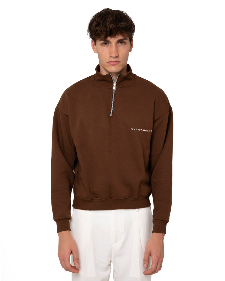 Why Not Brand Felpa Mezzocollo Con Zip