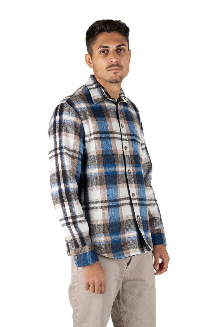 Why Not Brand Giacca Camicia A Quadri Blu