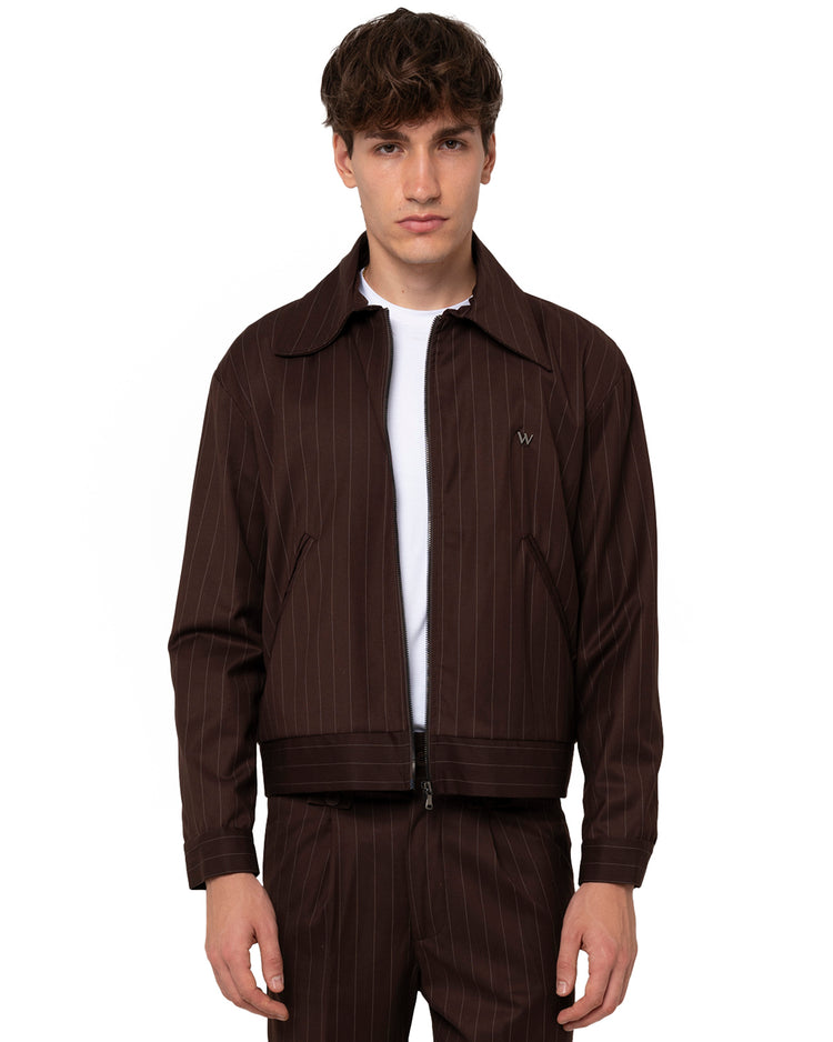 Why Not Brand Giacca Gessatta Con Colletto E Zip