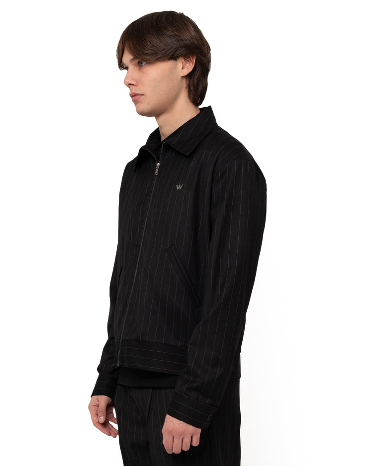 Why not brand Giacca gessatta con colletto e zip