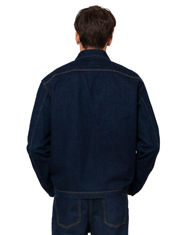 Why Not Brand Giacca In Denim Con Zip Blu Wash