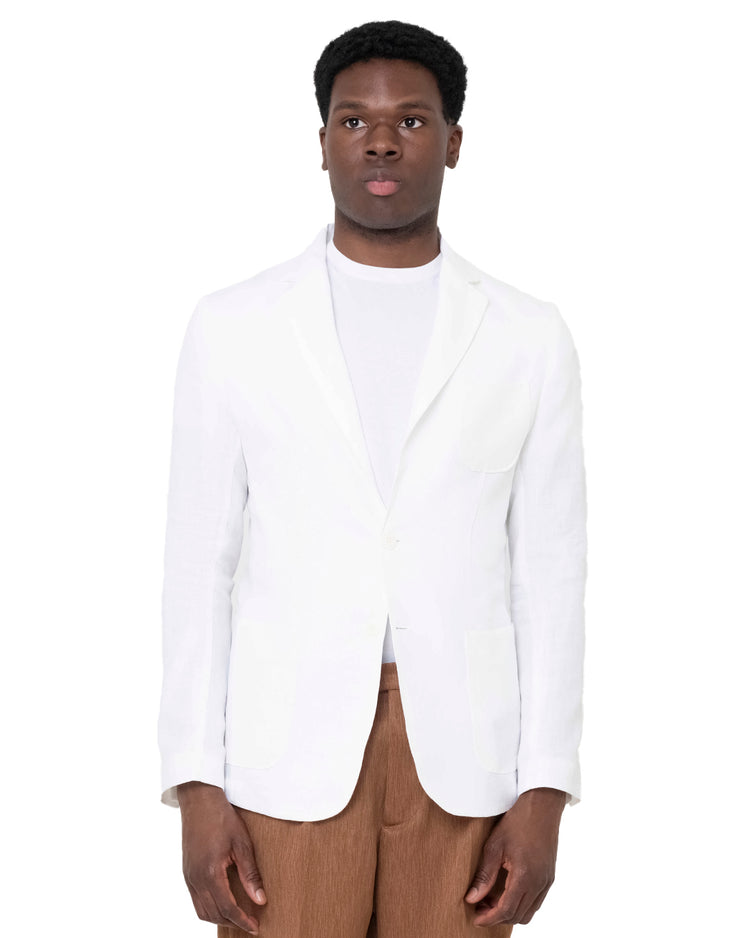 Why Not Brand Giacca Monopetto In Lino Con Tasche