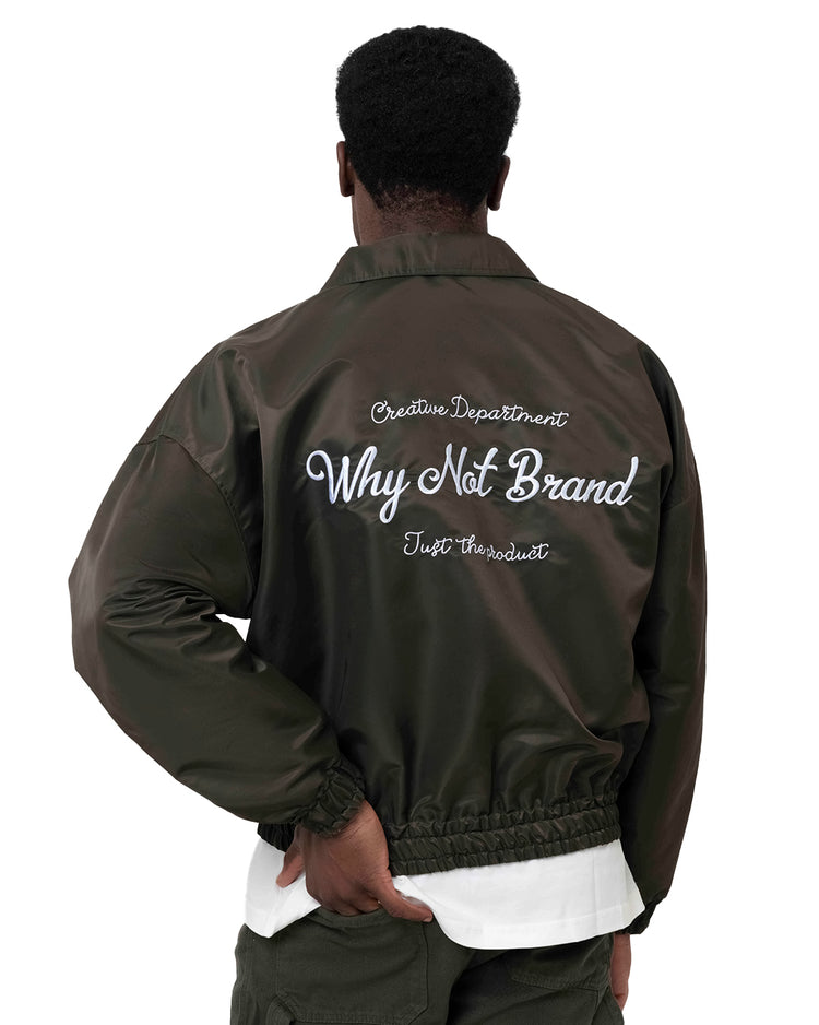 Why Not Brand Giubbino Con Slogan Cucito Retro