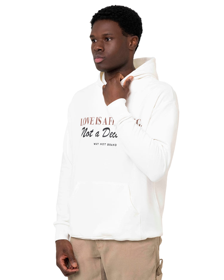 Why Not Brand Hoodie Con Stampa Love Is A Feeling