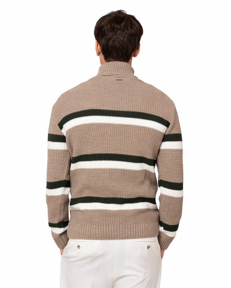 Why Not Brand Maglione Collo Alto Con Righe