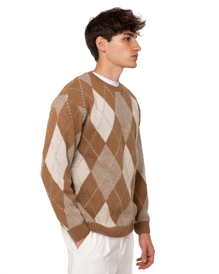 Why Not Brand Maglione Girocollo Con Rombi