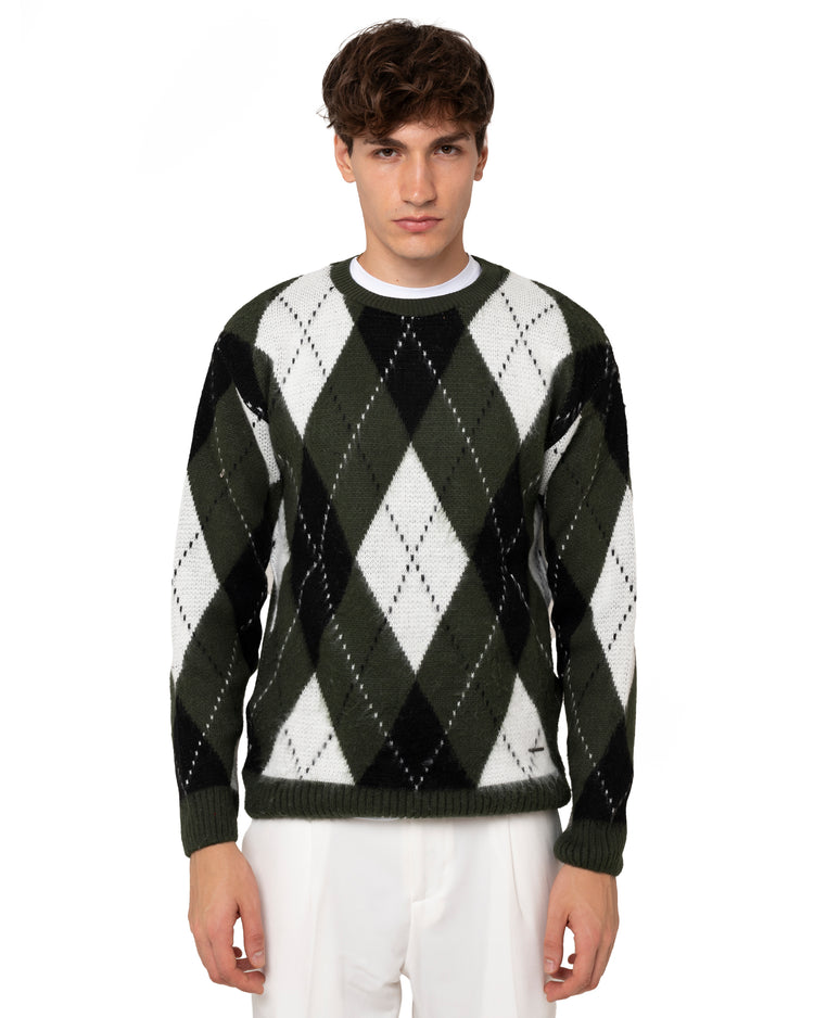 Why Not Brand Maglione Girocollo Con Rombi