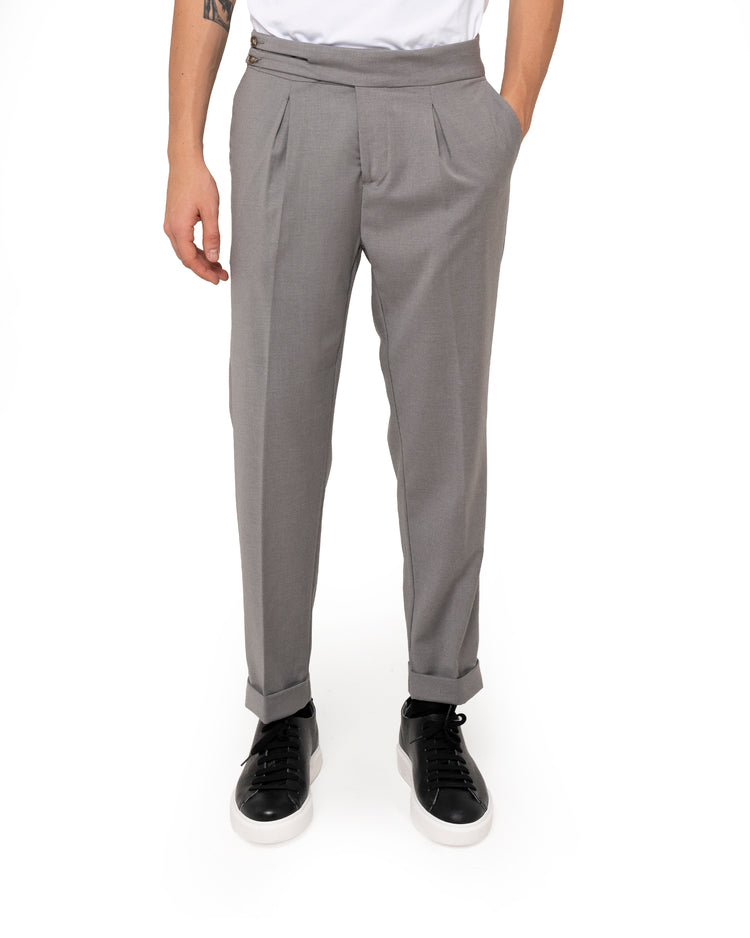 Why Not Brand Pantalone Con Pinces E Risvolto