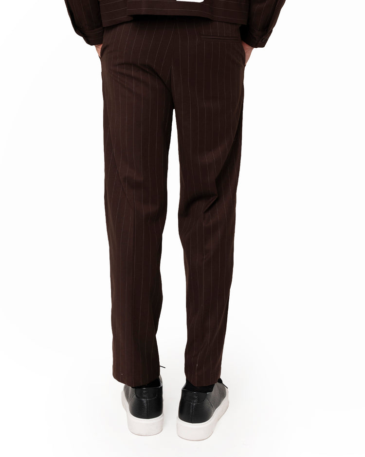 Why Not Brand Pantalone Gessato Tasca A Filo