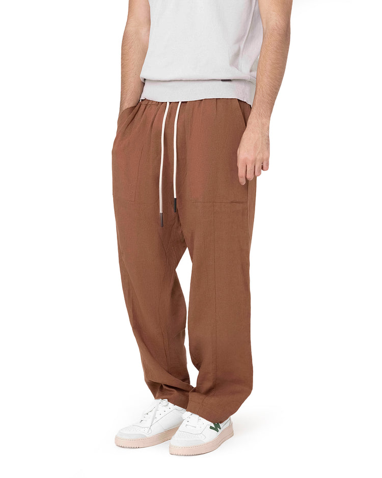 Why Not Brand Pantalone Loose Fit In Lino