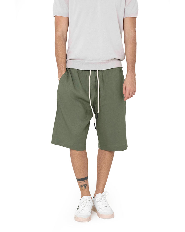 Why not brand Short in Lino Comfort con Laccio