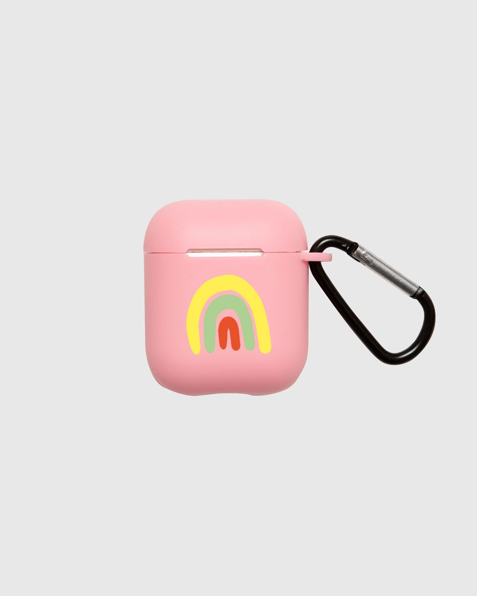 Wood'd AirPods Case Rainbow Pink