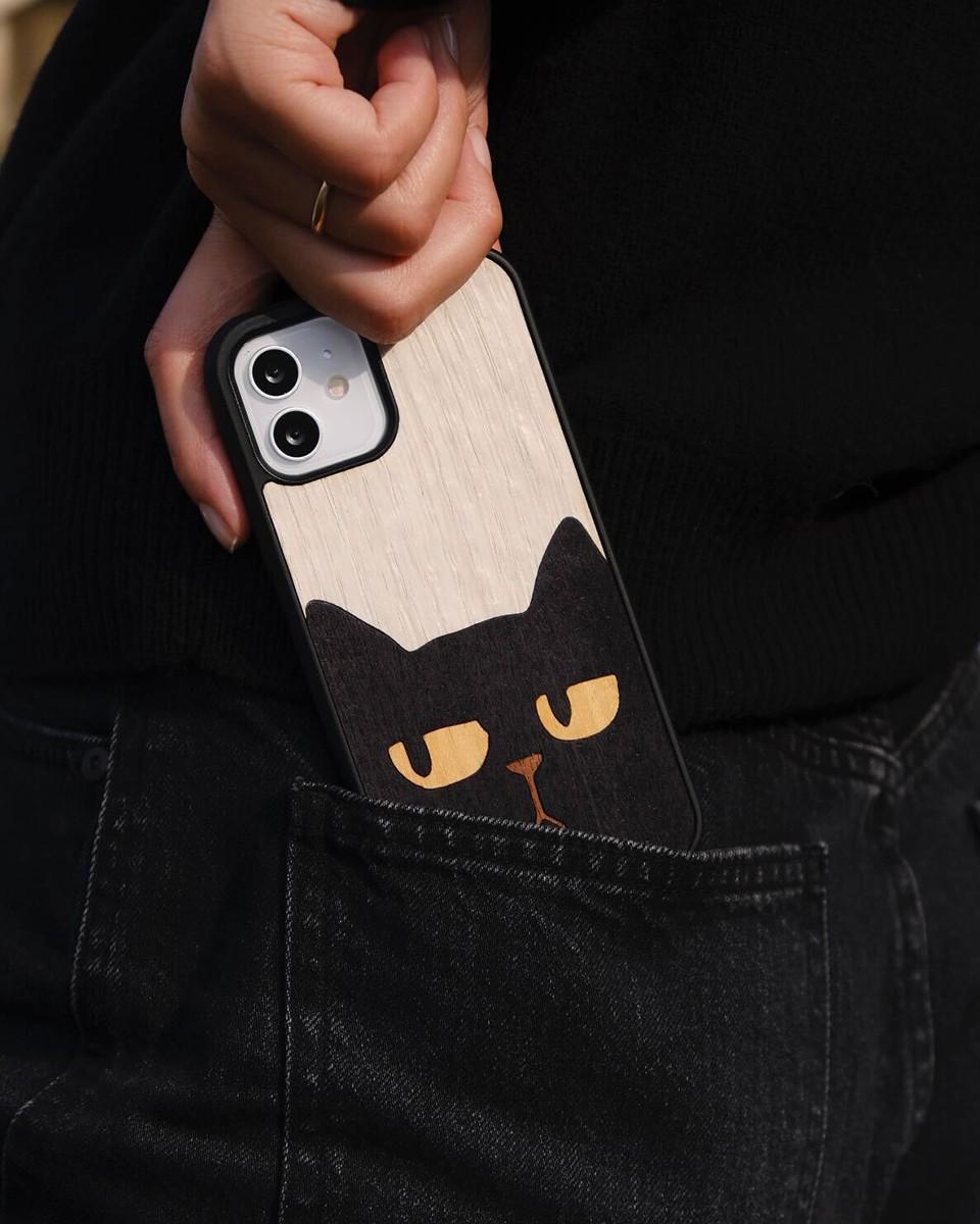 Wood'd Black Cat Cover