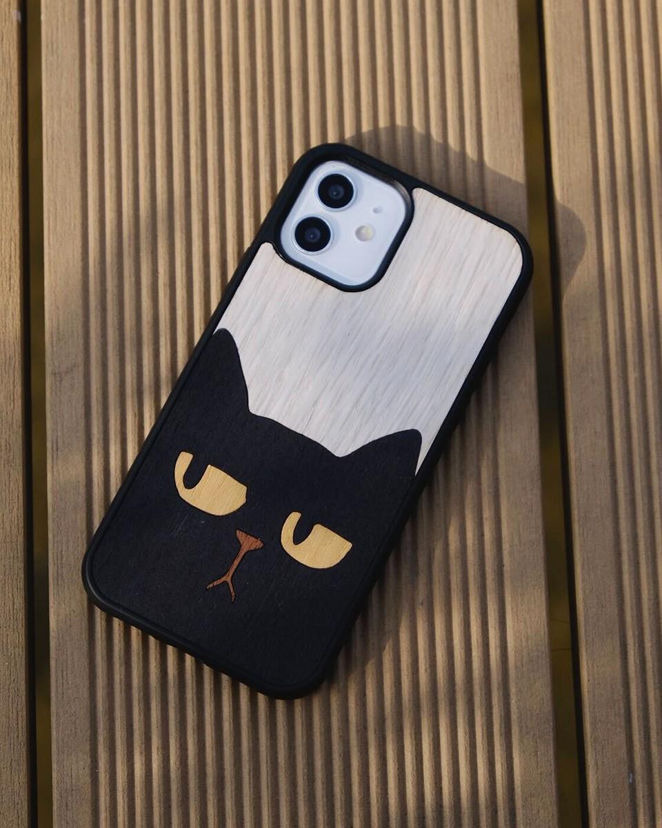 Wood'd Black Cat Cover