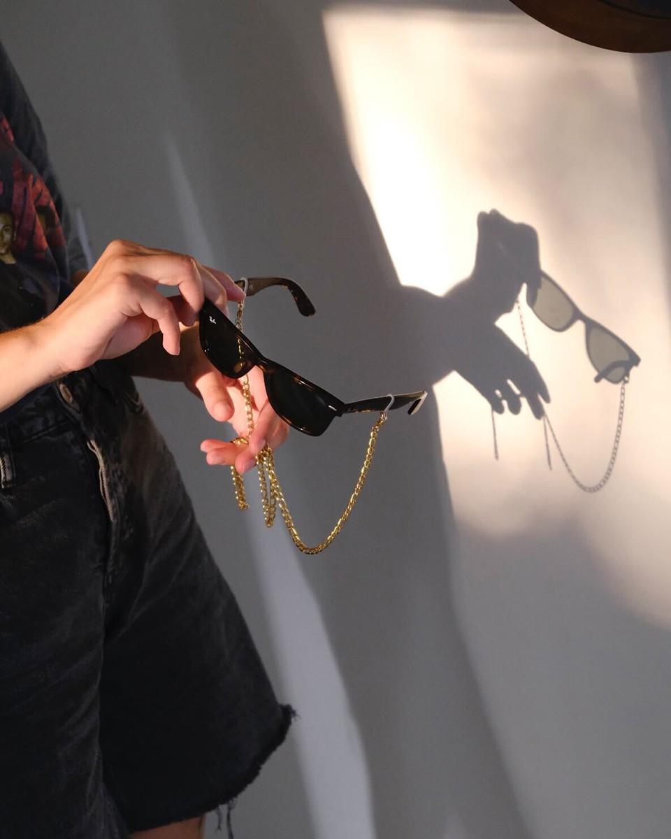 Wood'd Eyeglasses Lace Large Golden