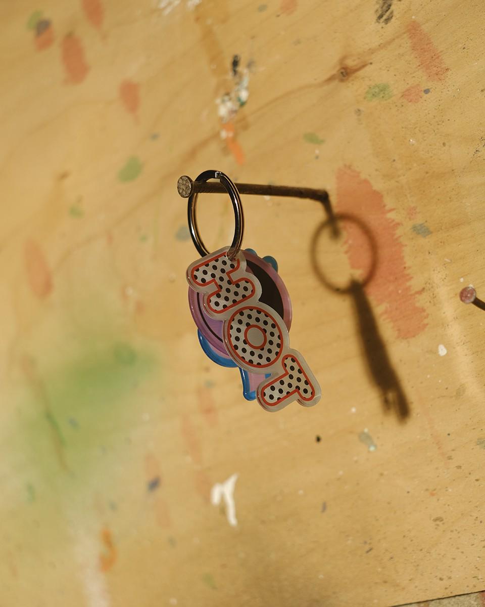 Wood'd Ok Hot Keychain